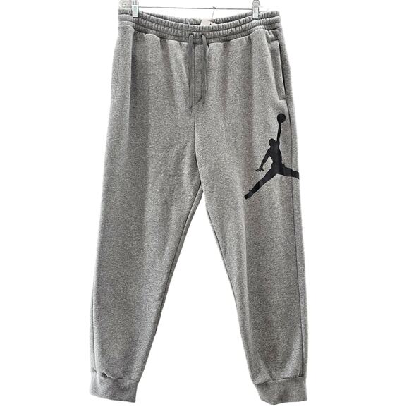 NWT Nike Jordan Joggers Mens Size XL Gray Fleece Drawstring Standard Fit - Picture 1 of 14